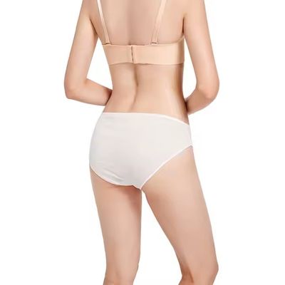 White Disposable Seamless Ladies Briefs Non Woven Emergency Underwear For Travel Hotel Spa Panties For Women